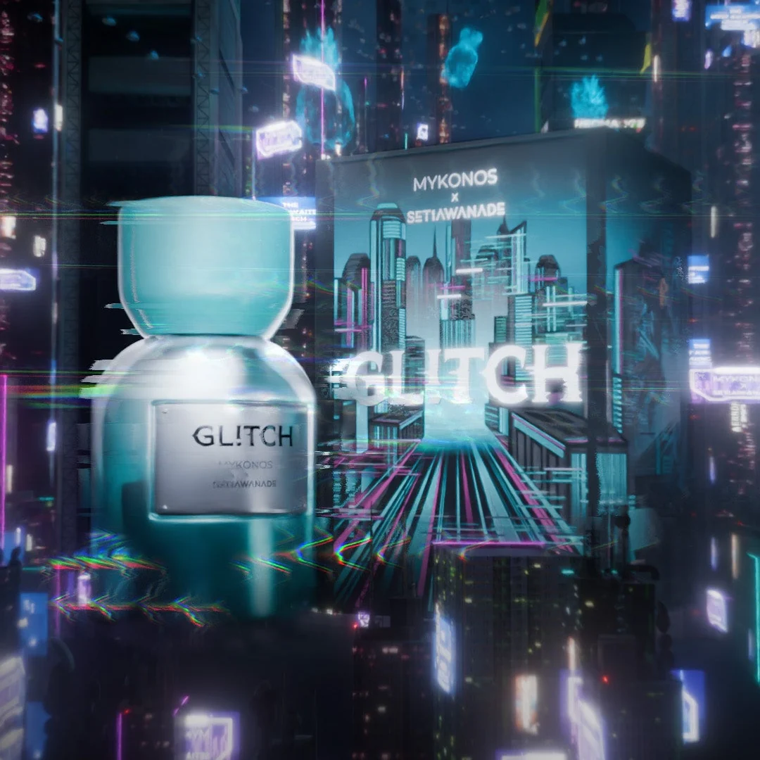 Mykonos Glitch unisex parfüm şişesi