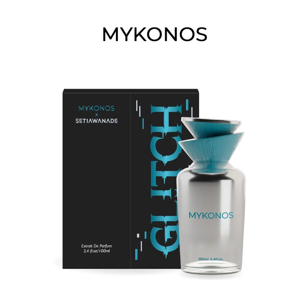 Mykonos Glitch unisex parfüm şişesi